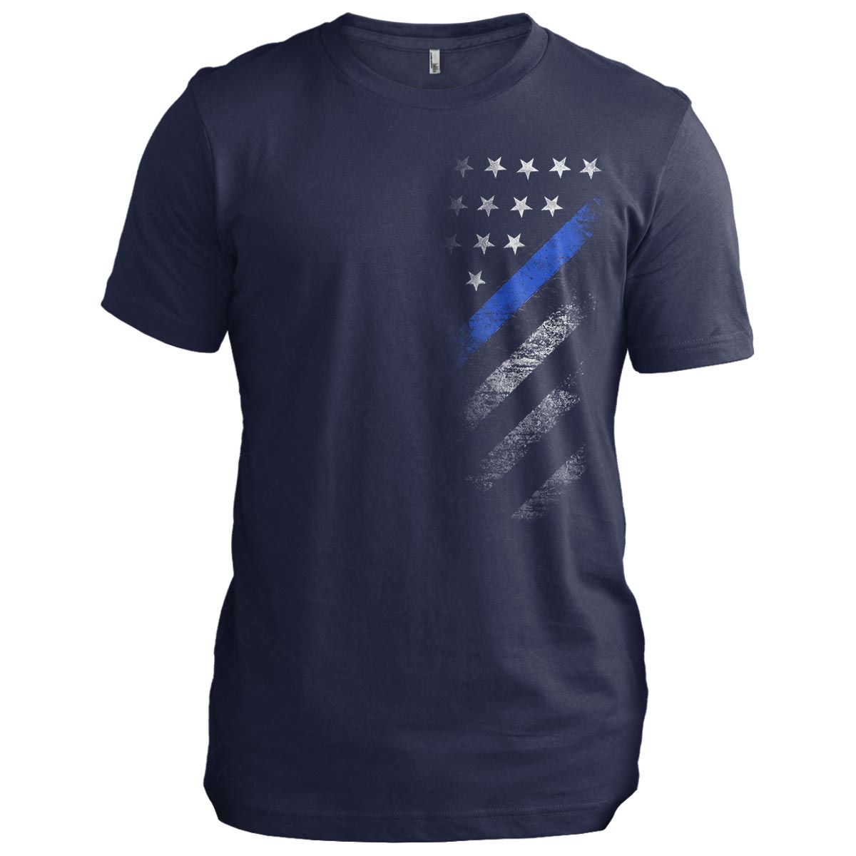 Thin Blue Line Half Flag