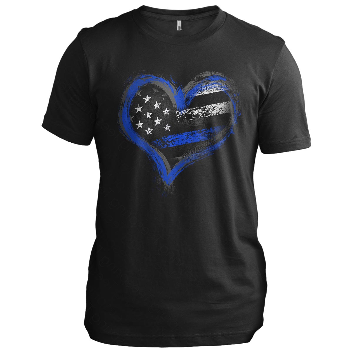 Thin Blue Line Heart