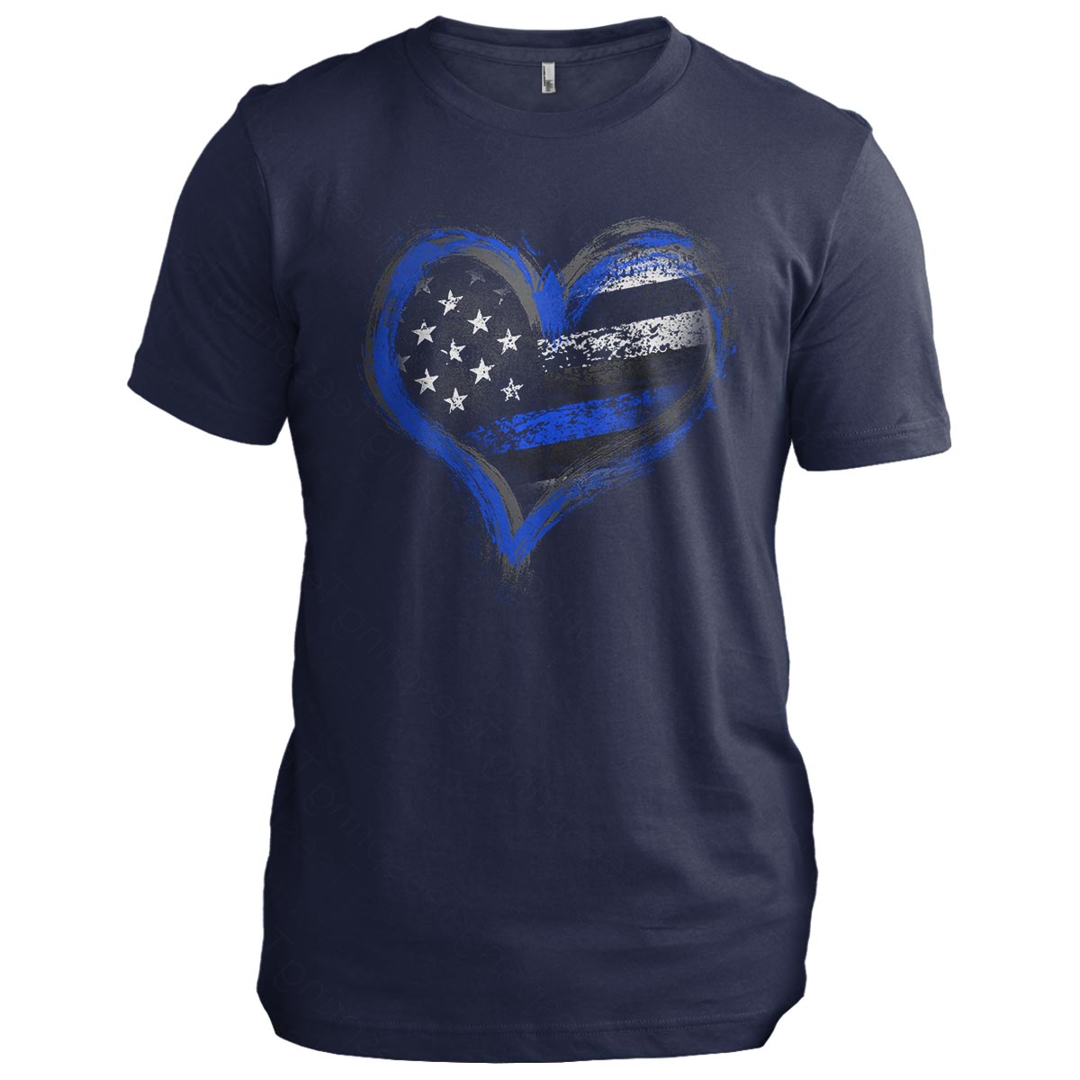 Thin Blue Line Heart