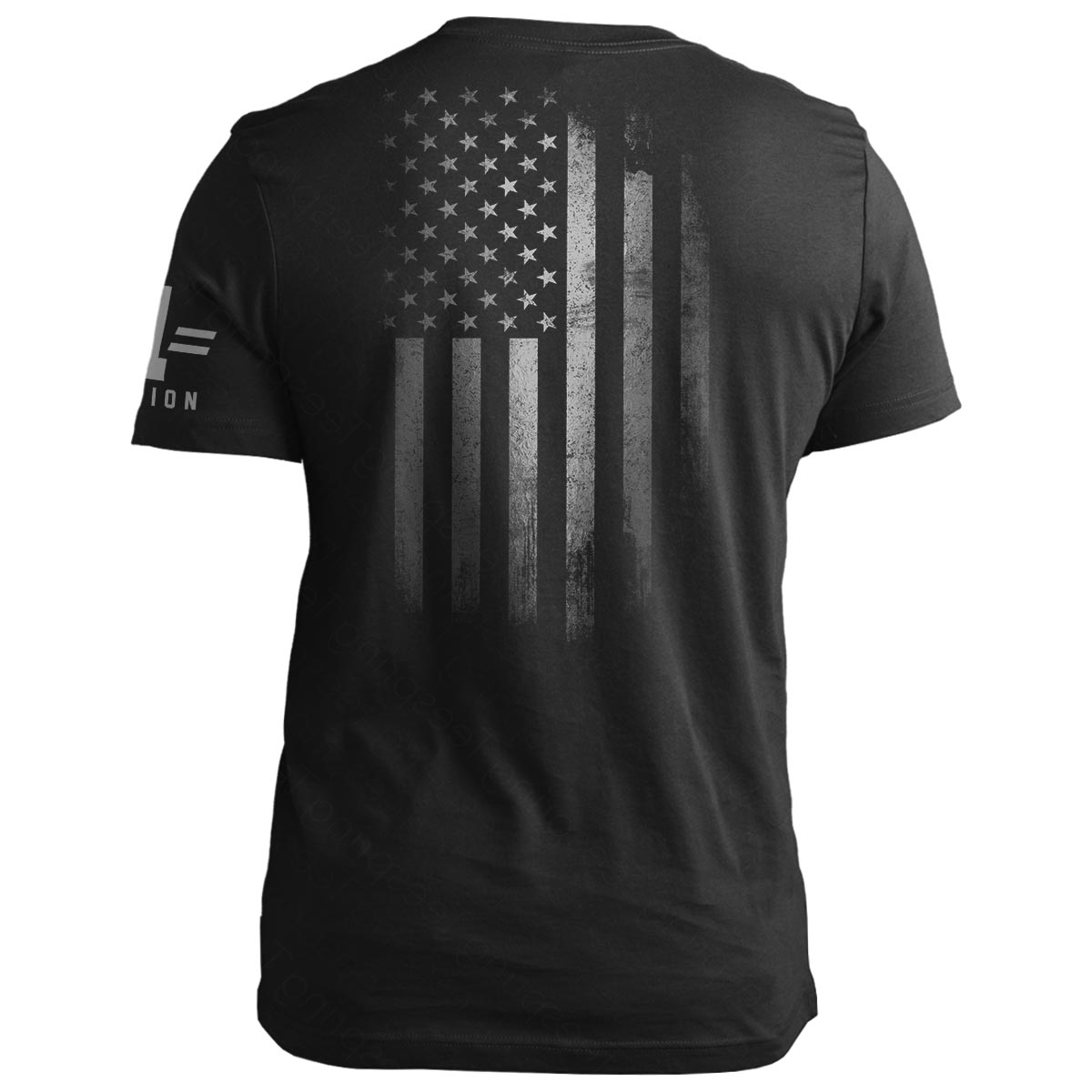 American Flag: Distressed Silver