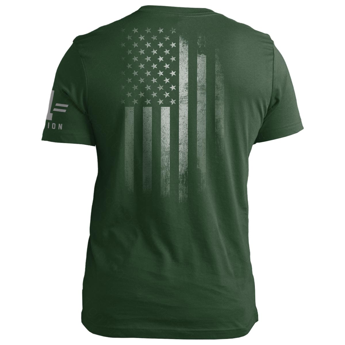 American Flag: Distressed Silver