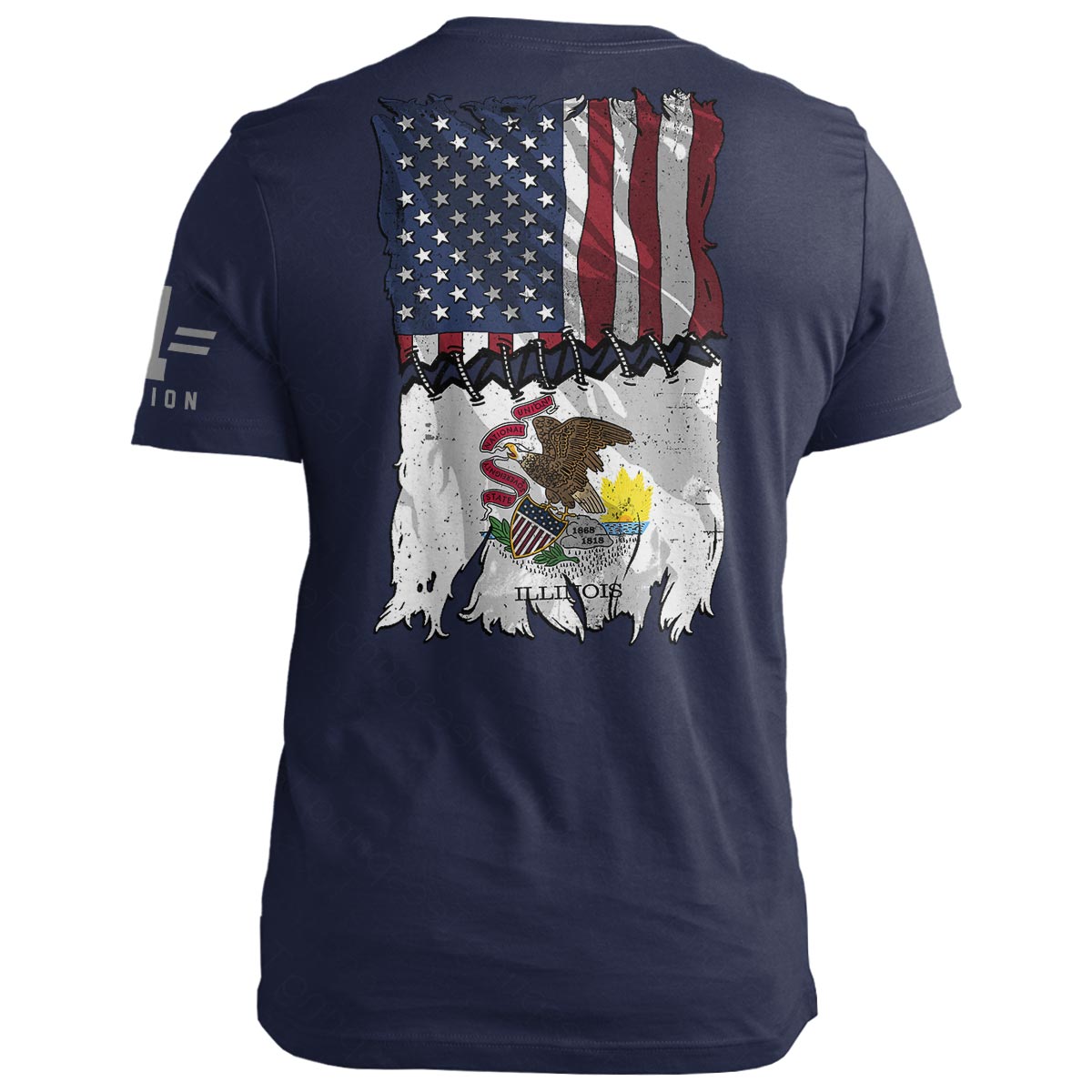 Illinois Stitch Flag USA