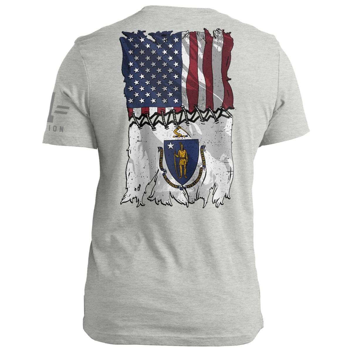Massachusetts Stitch Flag USA