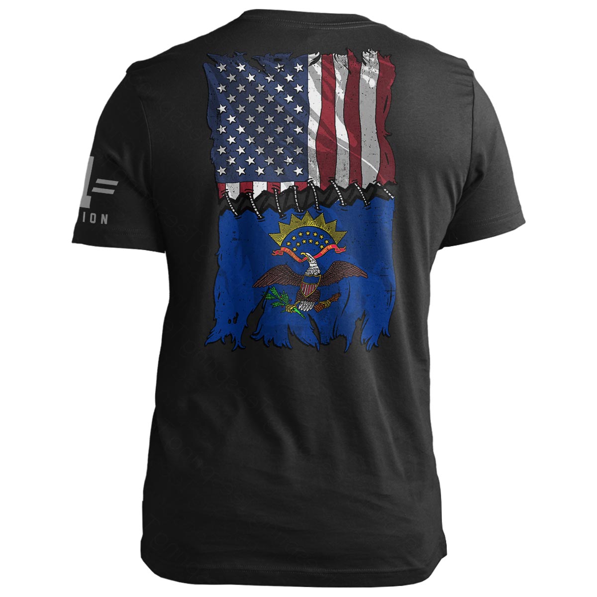 North Dakota Stitch Flag USA