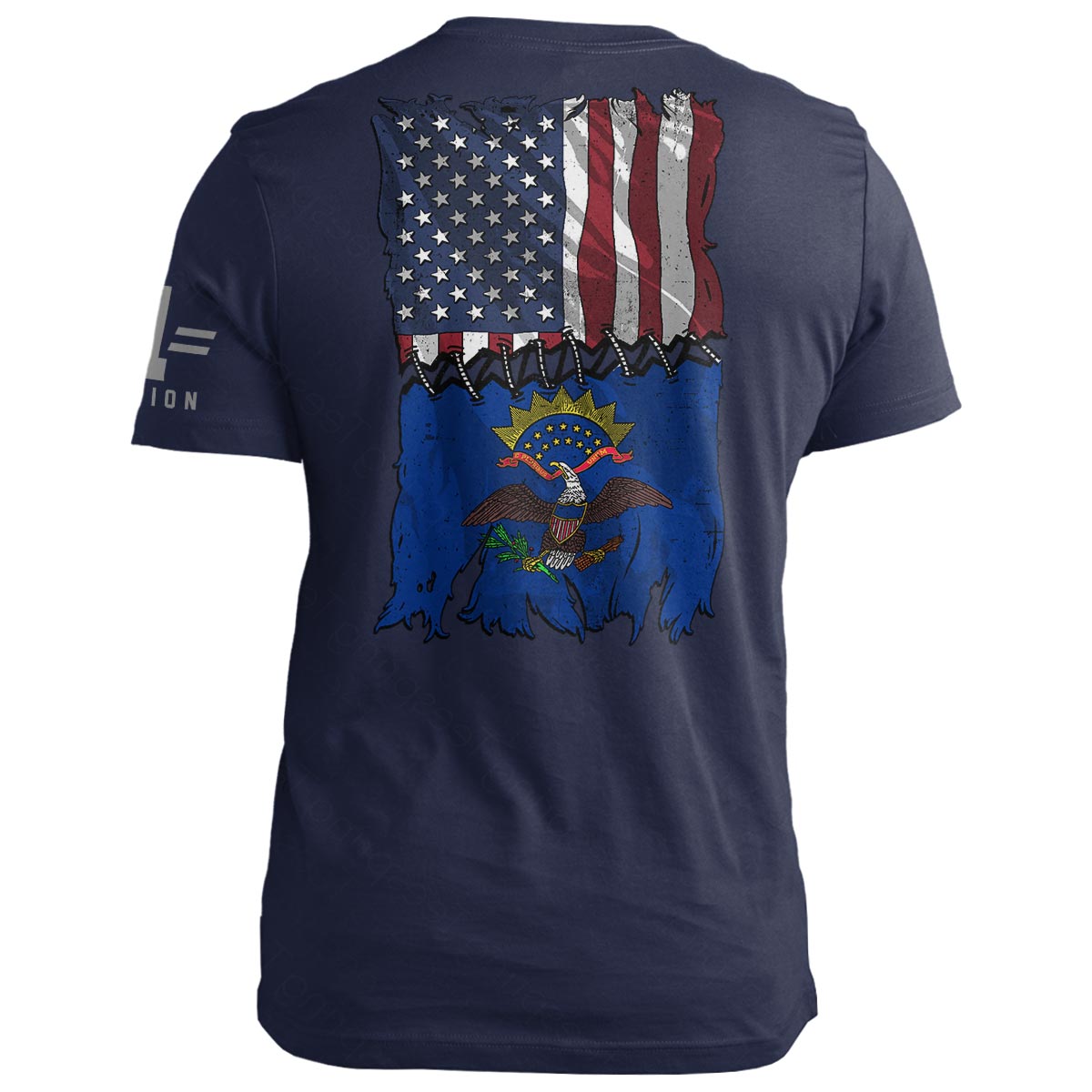 North Dakota Stitch Flag USA