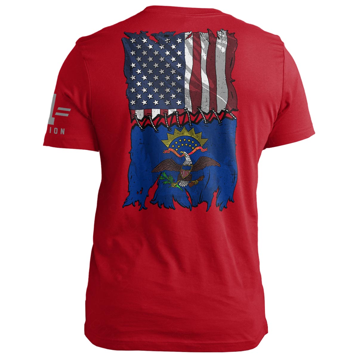 North Dakota Stitch Flag USA