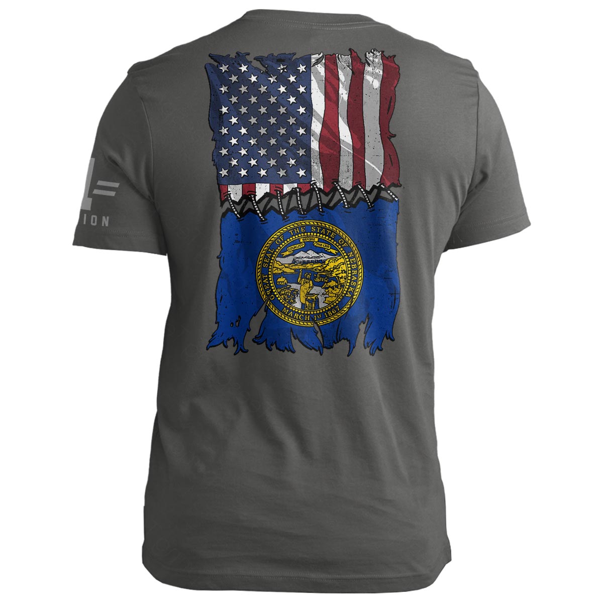 Nebraska Stitch Flag USA