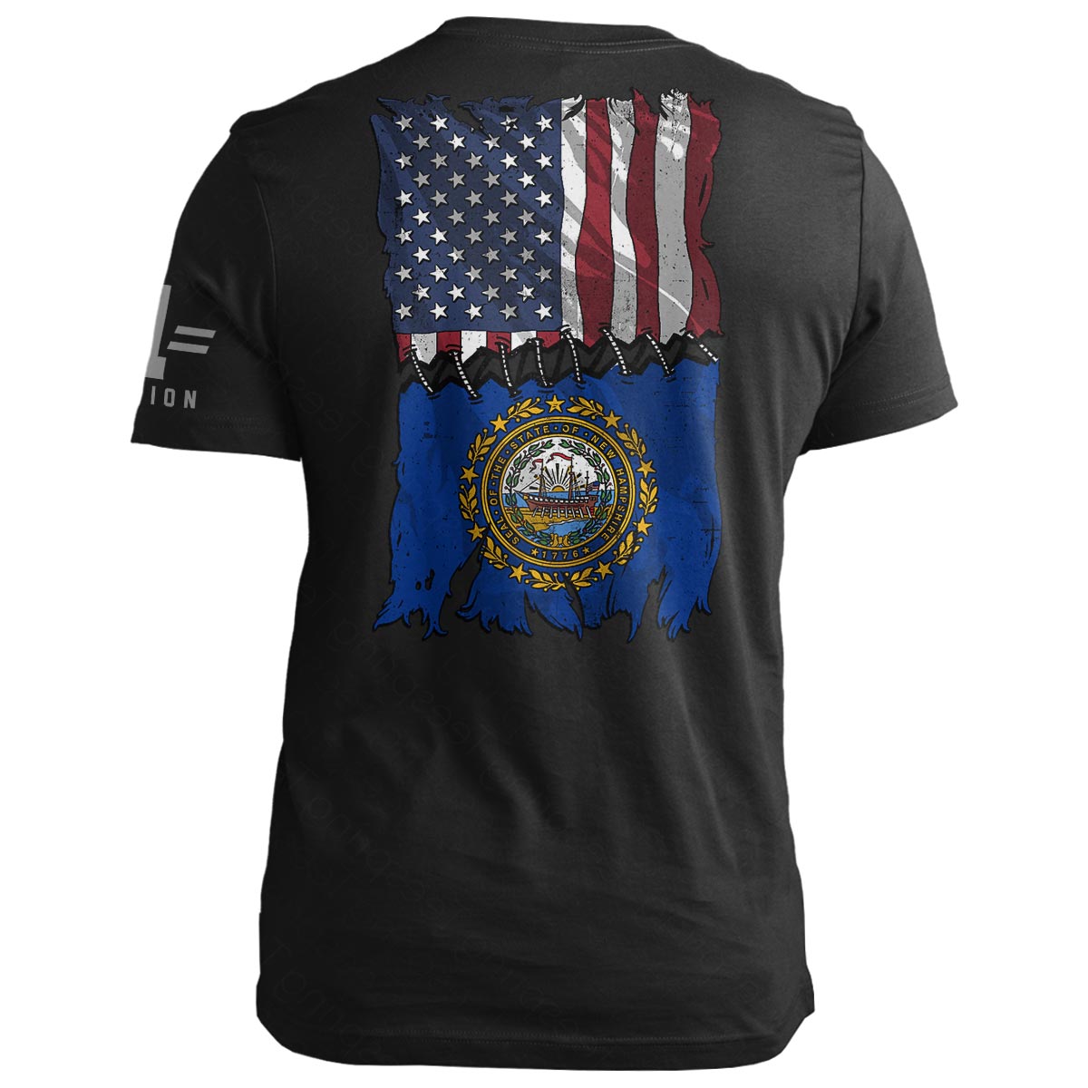 New Hampshire Stitch Flag USA