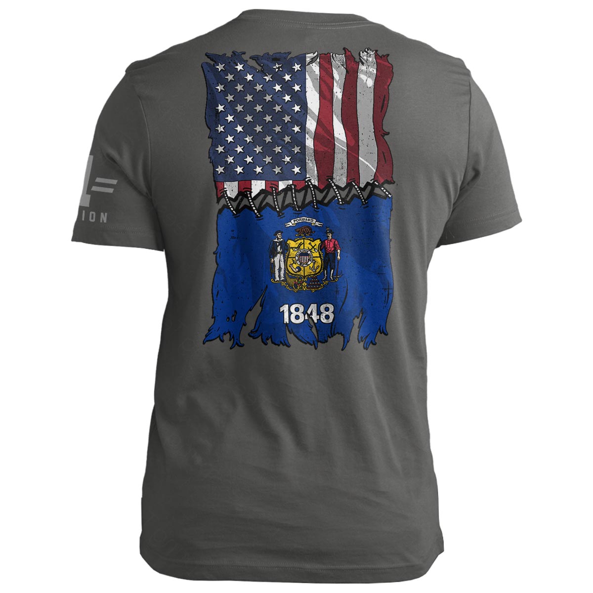 Wisconsin Stitch Flag USA