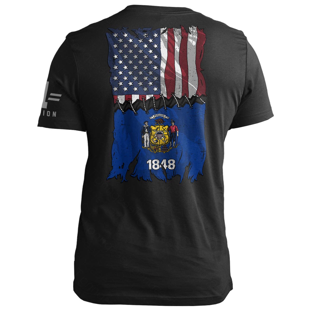 Wisconsin Stitch Flag USA