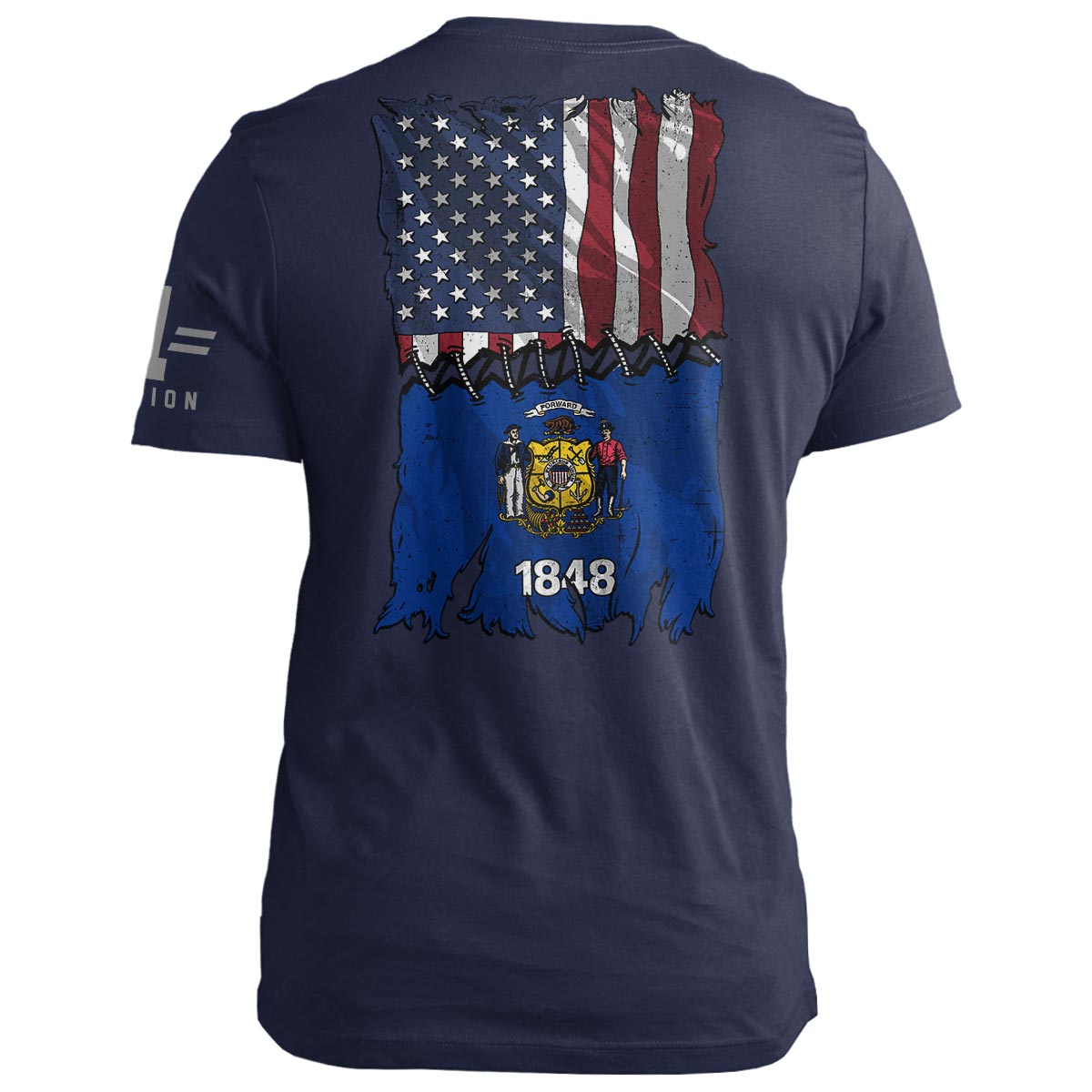 Wisconsin Stitch Flag USA