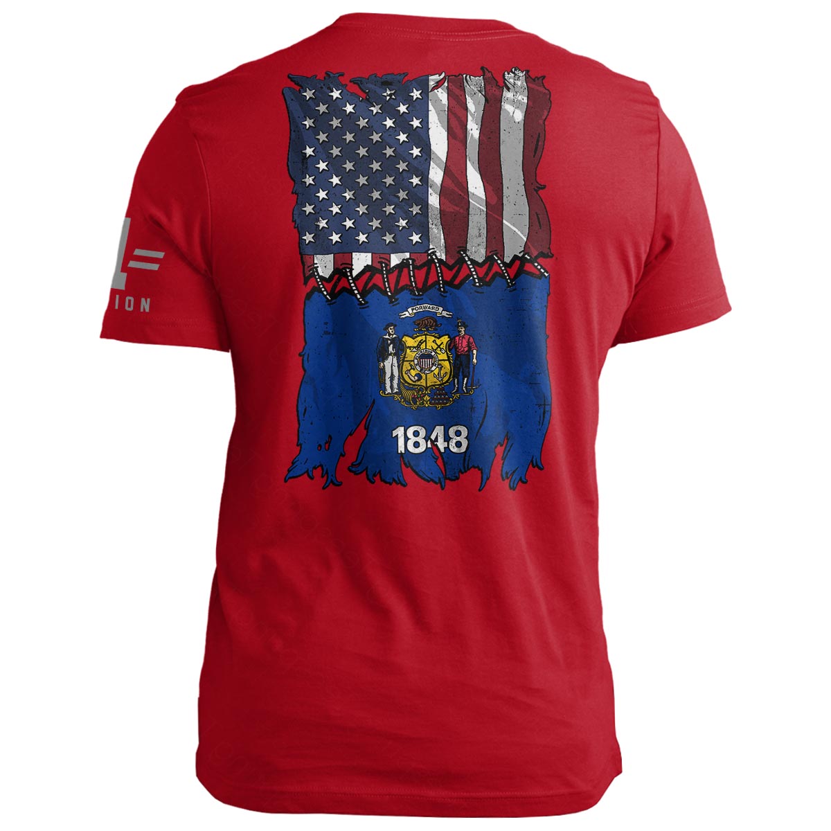 Wisconsin Stitch Flag USA