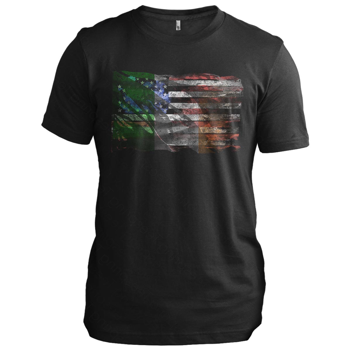 Blended Irish American Flag