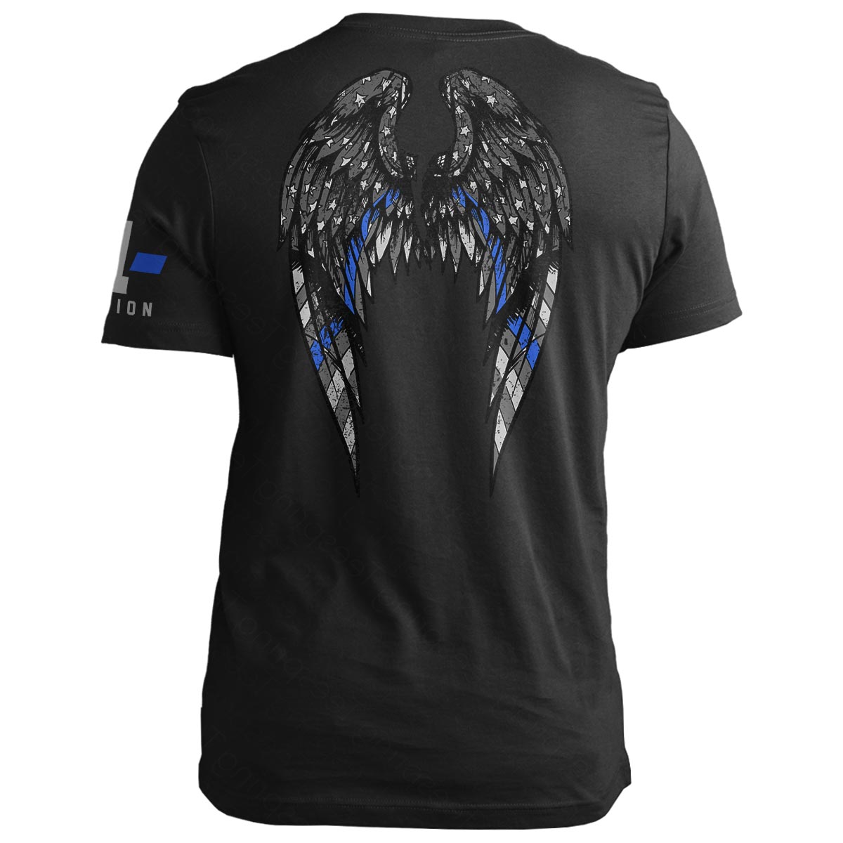 Thin Blue Line Angel Wings