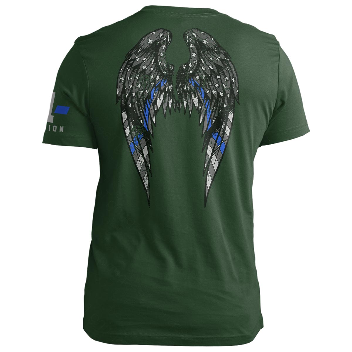 Thin Blue Line Angel Wings