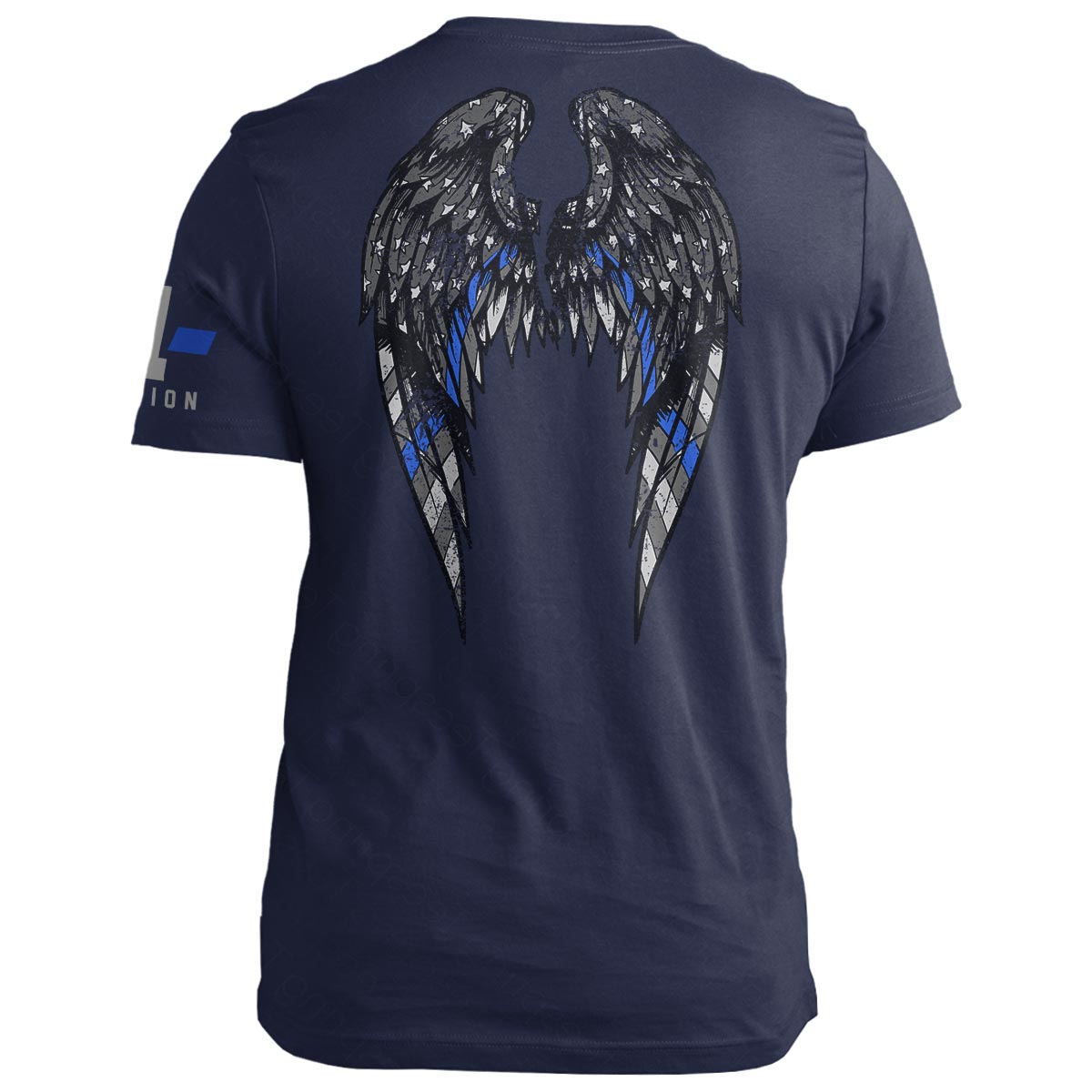 Thin Blue Line Angel Wings
